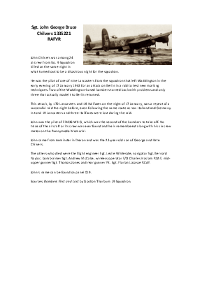 A preview of a PDF biography for Chilvers, John George Bruce
